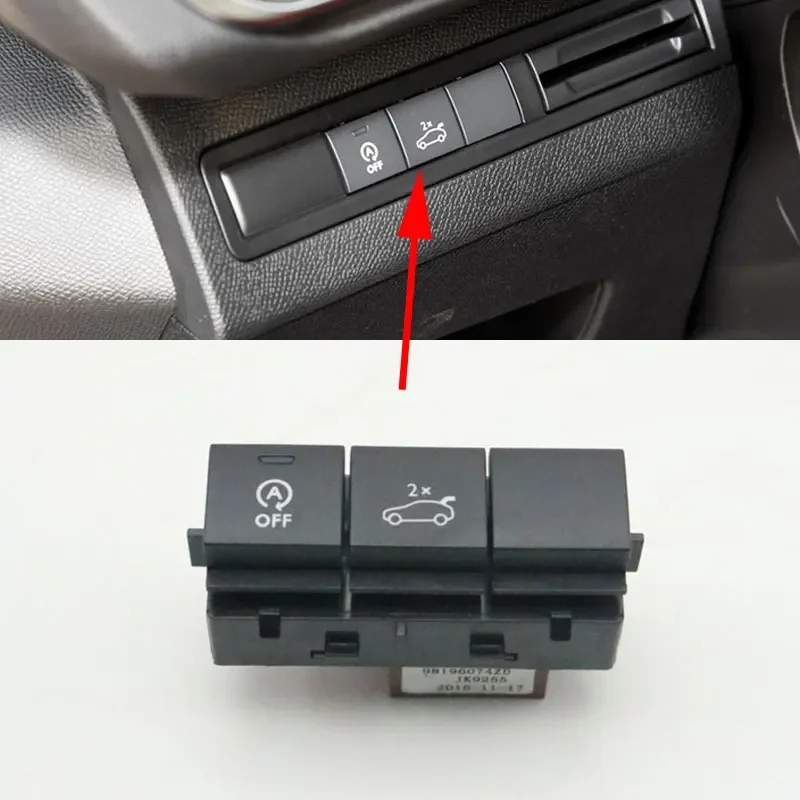 

For Peugeot 4008 5008 2017 2018 Car Tailgate Trunk Lock Release Switch Button Auto Stop Start with Wire