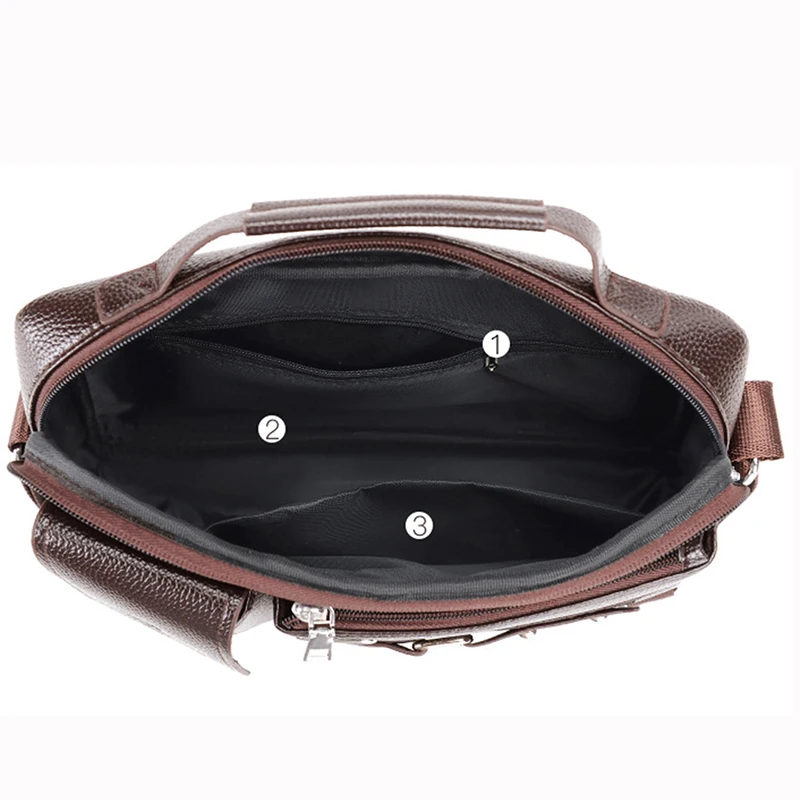 Men Cross body One Shoulder Bag Business Briefcases Casual Laptop Retro Office Male Messenger Top Handle Bag Handbag