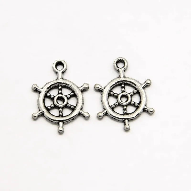 20 Pcs Rudder Helm Charms Pendant Style Alloy Rudder Helm Pendants Jewelry Making Charms Metal Charms Pendant Pendant Ornament