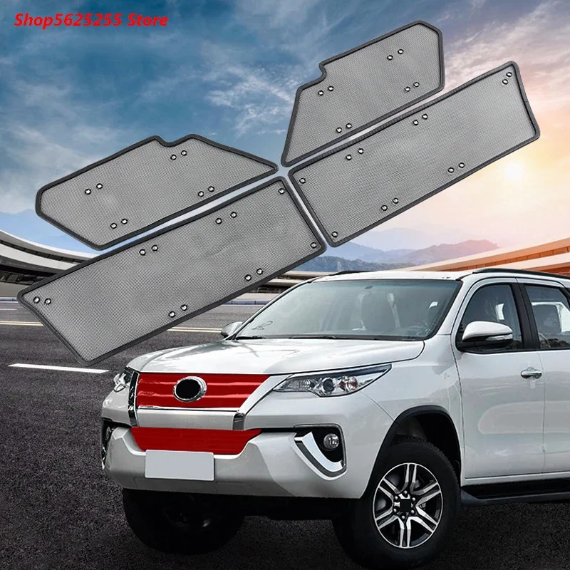 

Front Mediate Grille For Toyota Fortuner 2019 2020 Accessories 2015 2010 2017 Insect Screening Mesh Front Grille Insert Net