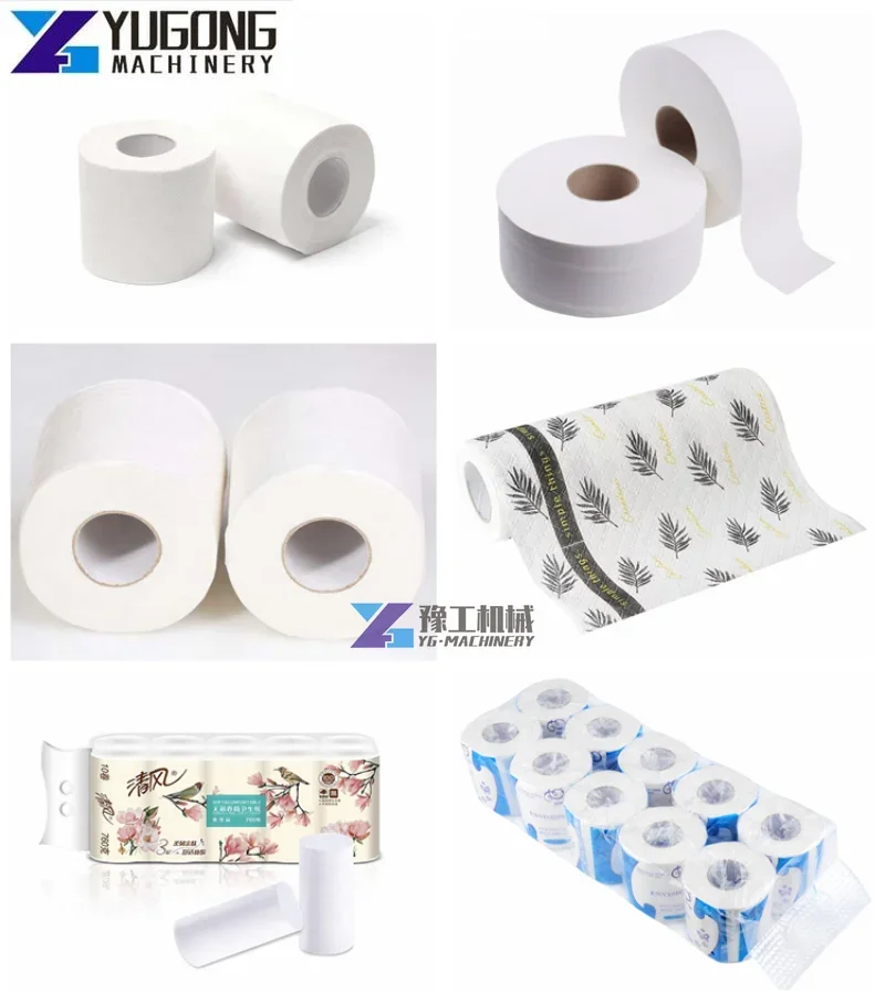 Full Automatic Kitchen Towel and Toilet Tissue Paper Roll Making Machine Toilet Paper Making Machine