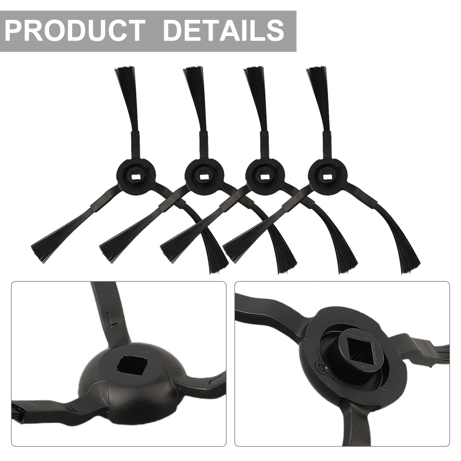 Cepillos laterales compatibles con Blaupunkt, BlueBot, Xtreme, BPK-VCBB1XTE, VRillo J300, 4 Uds.