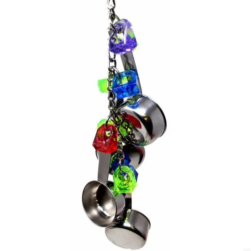 

X6HC Bird Hammock Small Animals Metal Swing for Budgies Parakeets Cockatoo