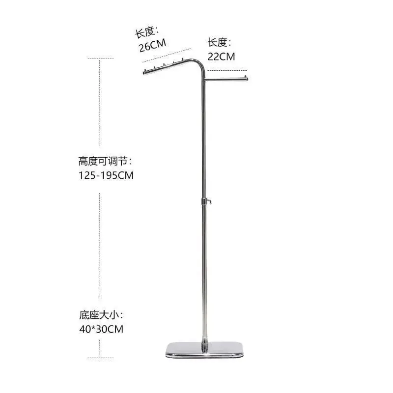 Clothing store is hanging hangers, floor-to-ceiling stainless steel men's and women's clothing store Nakajima shelves, live stre