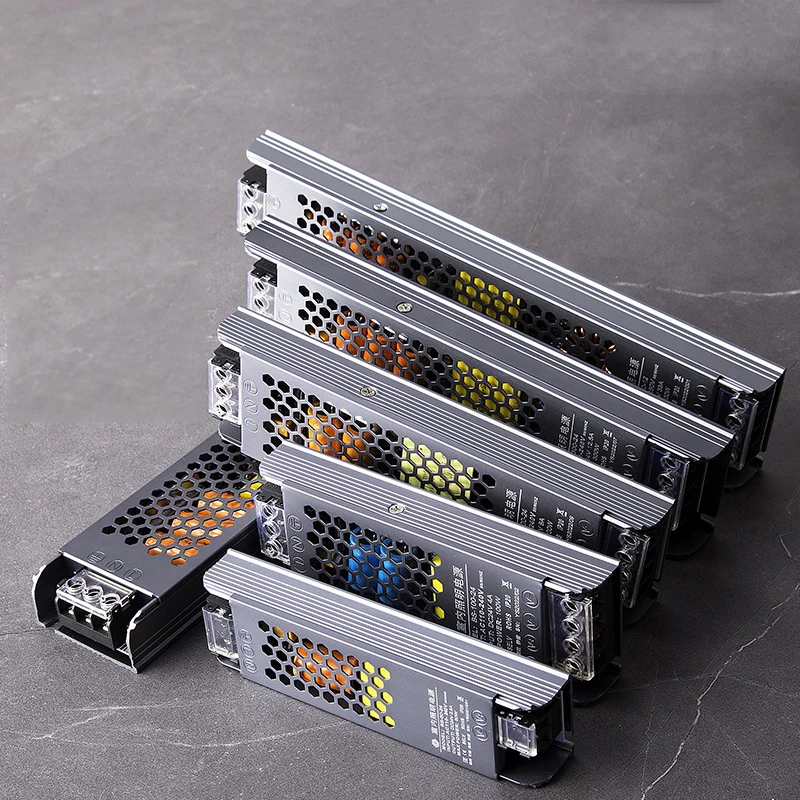 DC 12V 24V LED Power Supply 60W 100W 150W 200W 300W 400W Lighting Transformers Thin Driver Constant Voltage For LED Strips Light
