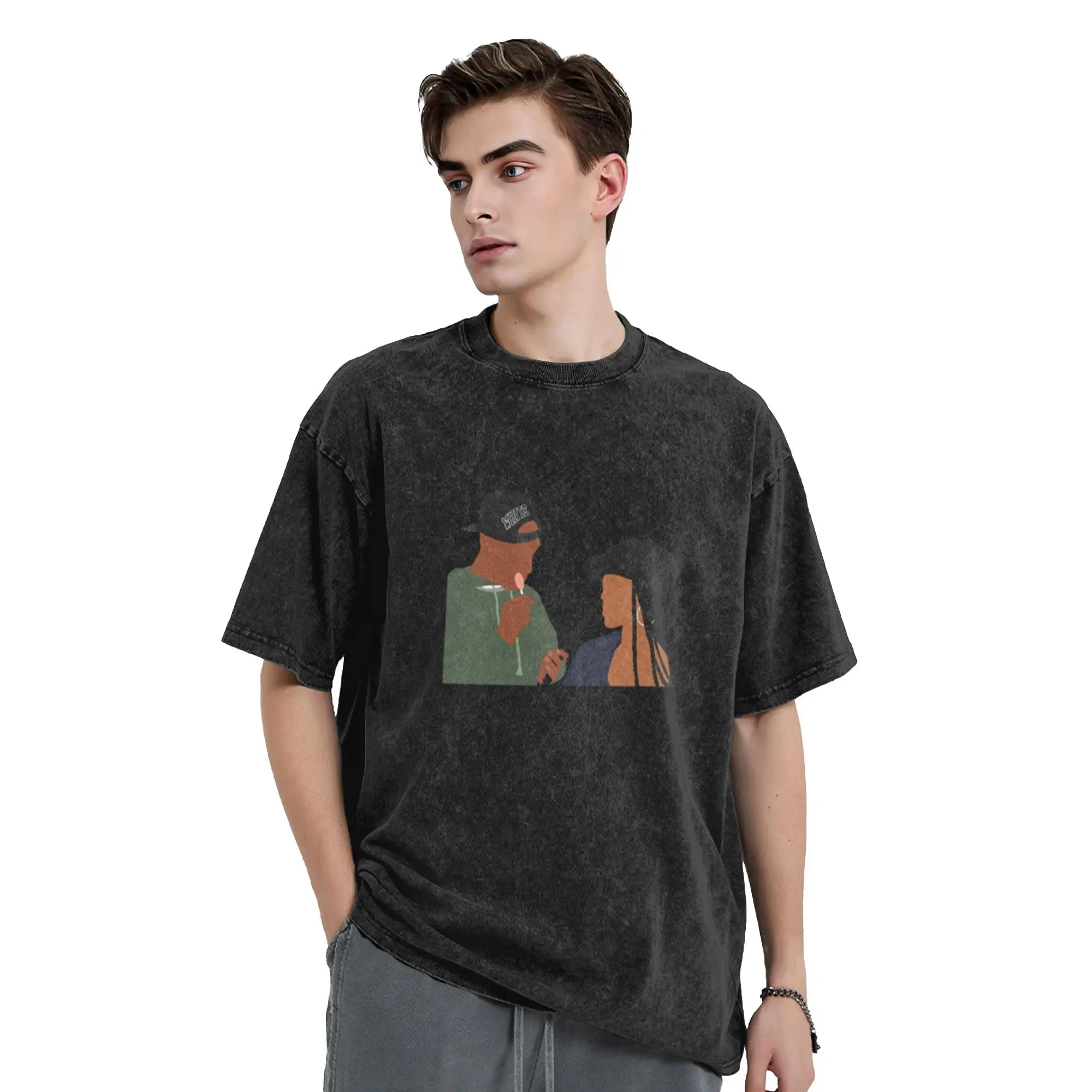 Poetic Justice Fan Art Sticker Classic Cool A Vintage Oversized Cotton Unisex T-Shirts