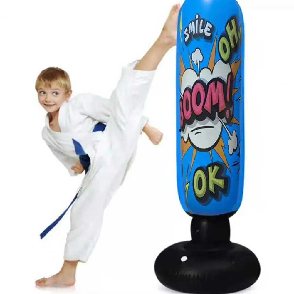 Kids Punching Bag Colorful Kids Punching Bag for Karate Boxing Fun Durable Pvc Material Exquisite Patterns Waterproof Design