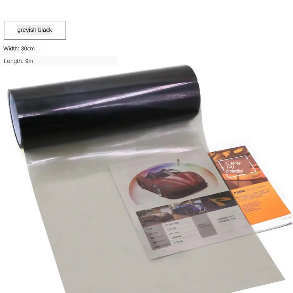 

Car Air-Tint Light Film Black Car Headlight Taillight Tint Air-Release Vinyl Wrap Film Protect - 30 x 100cm 12x40 Inches Roll