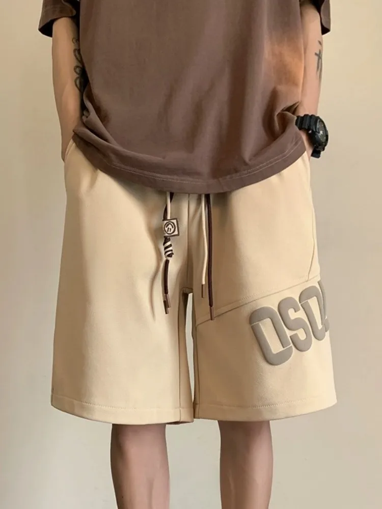 

Летние мужские свободные спортивные шорты из пеноматериала в американском стиле хип-хоп, повседневные баскетбольные брюки до колена со средней талией, модные молодежные шорты