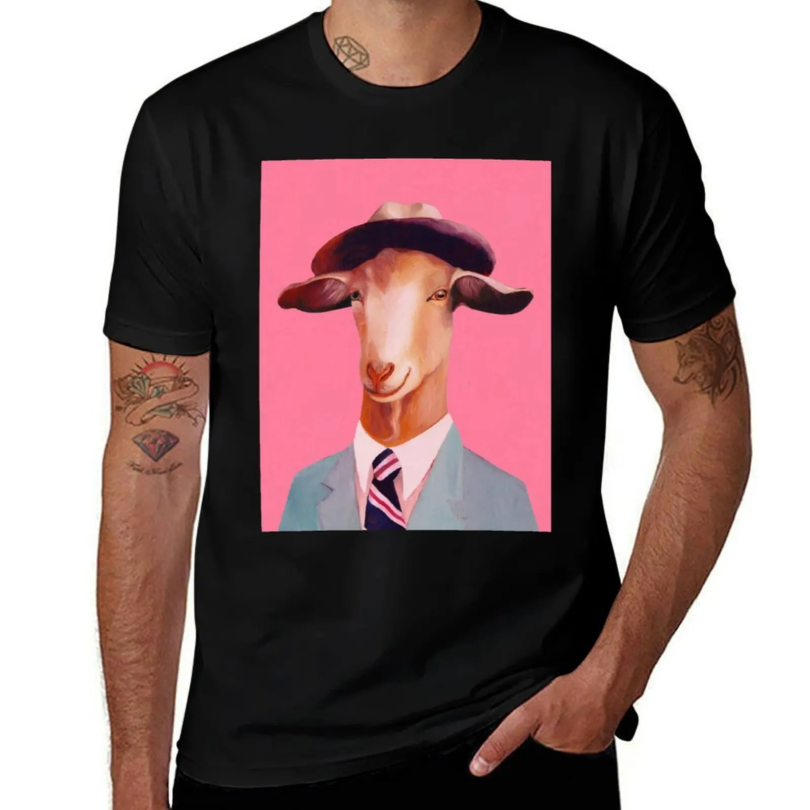 

Billy Goat Pink T-Shirt valentines boutique clothes tees oversizeds man t shirt anime shirts men
