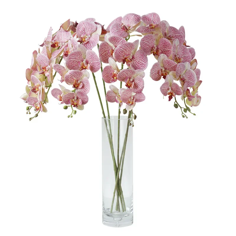 

3D printing film 9-head feel Phalaenopsis simulated flower home wedding ornament decorative fake flower