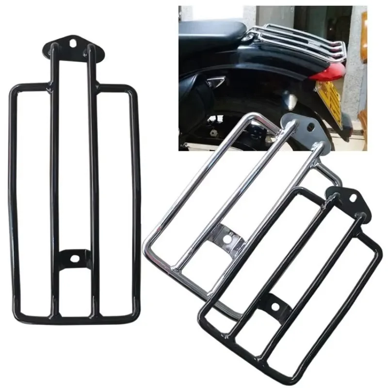 

Tat For Honda Shadow Aero 750 2003 2004 Harley Sportster Motorcycle Black / Chrome Rear Solo Seat Luggage Rack Carrier Support S