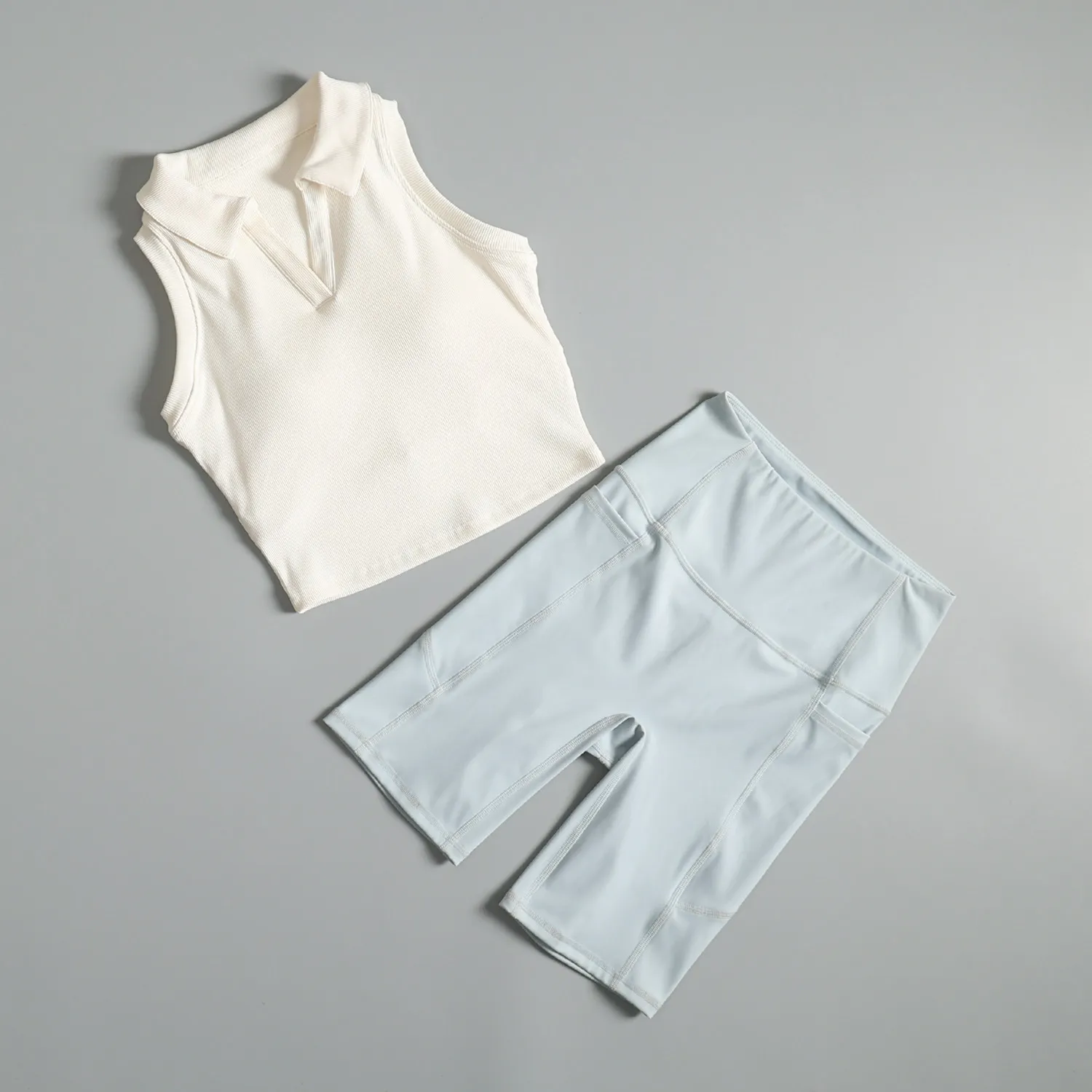 

Yoga clothing suit for women in summer slimming slimming Pilates training fitness vest shorts professional running and