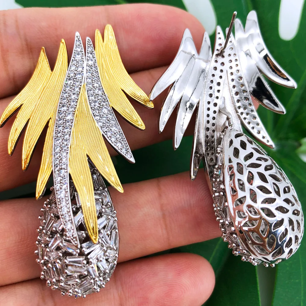 

Missvikki High Quality 59mm Gorgeous Earrings Original Noble Bridal Accessories Trendy Pendant Earrings for Women Girl Daily