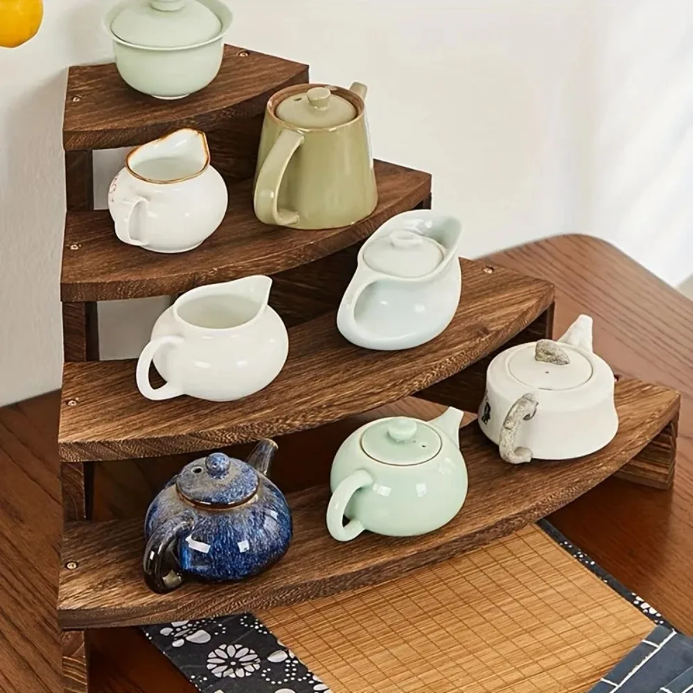 Wooden Tiered Risers Display Stands for Vendor Events Stackable Wood Cupcake Tea Set Stand Farmhouse Decor Dessert Table Display