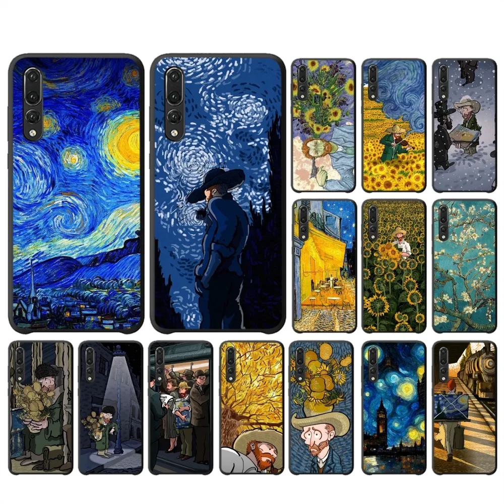 Van Gogh Phone Case For Huawei P 8 9 10 20 30 40 50 Pro Lite Psmart Honor 10 lite 70 Mate 20lite