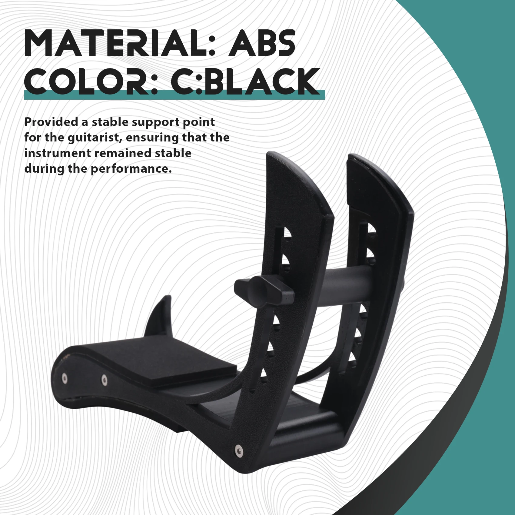 

ABJV Регулируемая подставка для ног гитары, износостойкий эргономичный держатель, подставка для гитары для электрических классических акустических гитар C