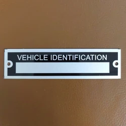 Aluminum Tag Vehicle Identification Plate Serial Cargo Utility Flatbed Landscape Trailer Car Truck