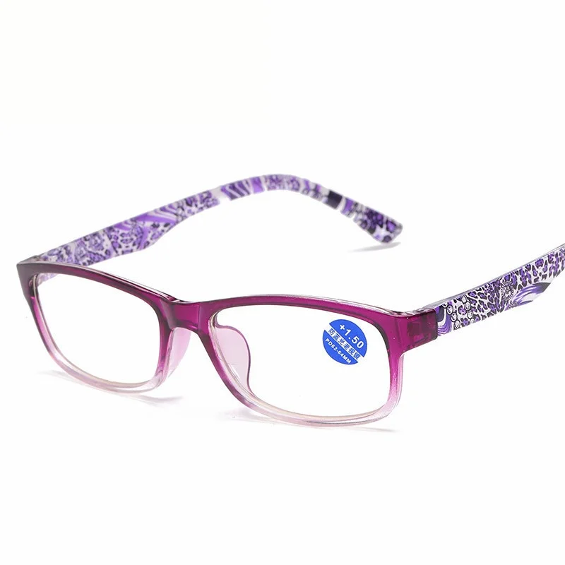 Anti Blue Light Reading Glasses Women Retro Presbyopic Glasses Pattern Eyeglasses Diopter +1.0 +1.5 +2.0 +2.5 +3.0 +3.5+4.0 image 2