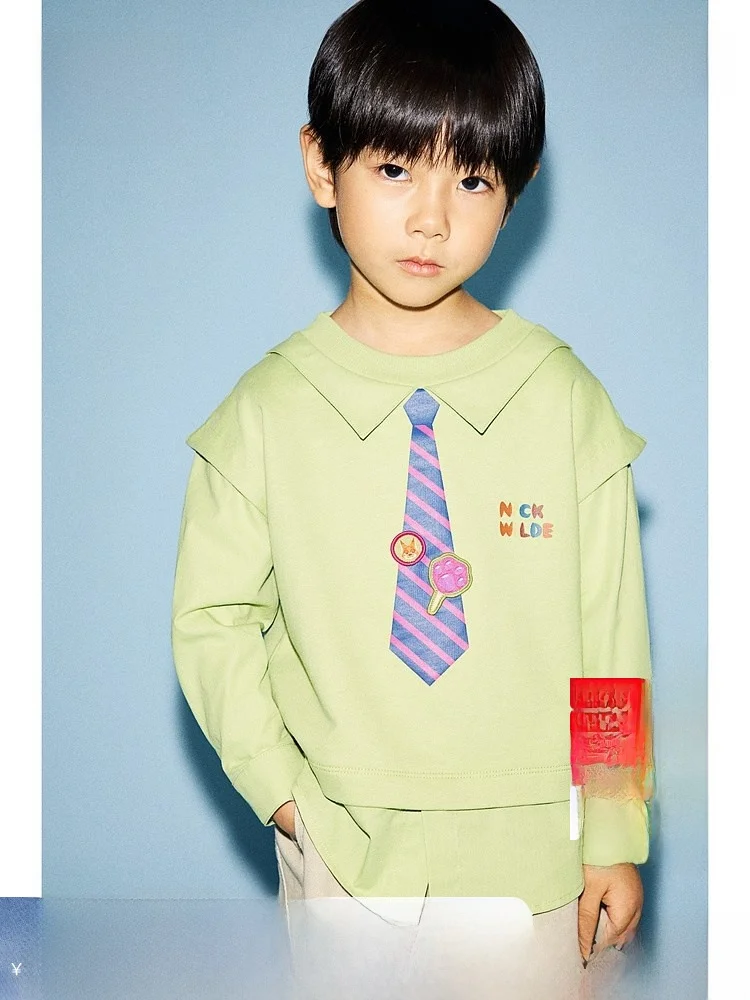 h-m-winter-children's-clothing-animal-ci-sweatirt-long-sve-boys'-top-fake-two-piece-25226-cotton-pure-spring-autumn