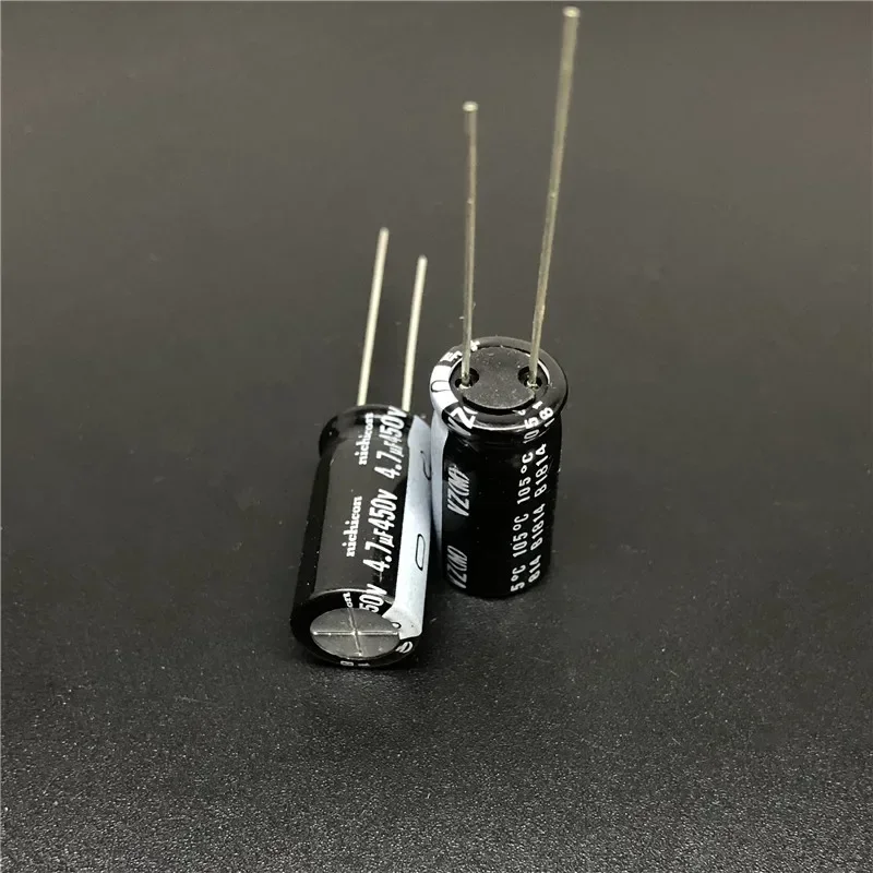 10Pcs/100Pcs 4.7uF 450V NICHICON VZ Series 10x20mm 450V4.7uF Wide Temperature Range Aluminum Electrolytic Capacitor