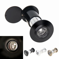 200 Degree Door Viewer Adjustable HD Glass Lens Wide Angle Peephole Security Hidden Door For 40-65mm/45-75mm Thickness Hardware