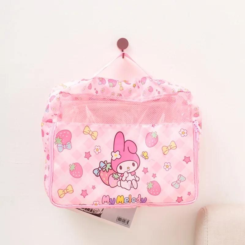 

Hello Kitty My Melody Anime Kawaii Sanrio Large Capacity Travel Bag Cute Pompompurin Clothes Organizer Folding Storage Case Gift