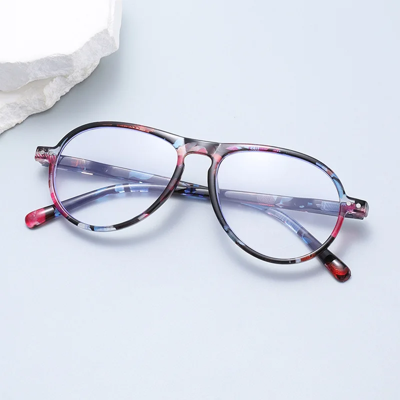 نظارات قراءة عصرية ملونة مطبوعة على شكل ضفدع نظارات عالية الوضوح مضادة للضوء الأزرق للنساء والرجال + 1.0 إلى +4.0 #3