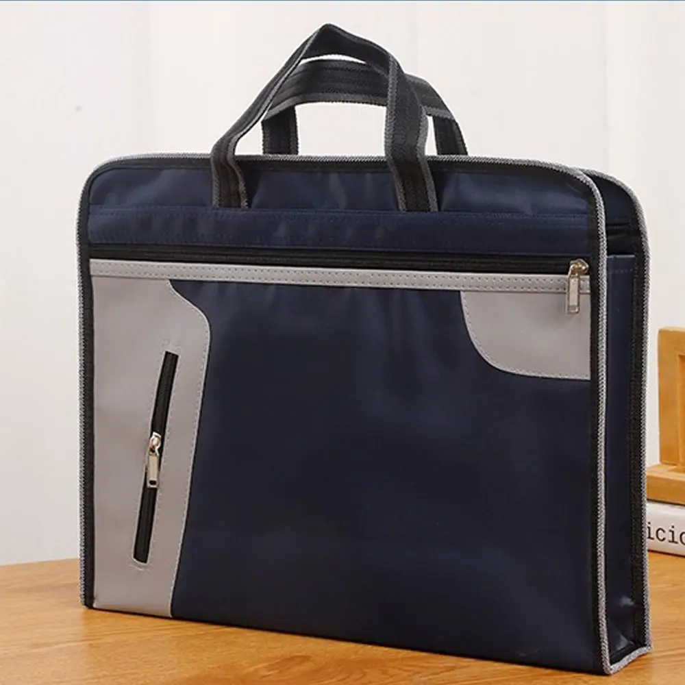 

Useful Oxford Cloth File Bag Dust-proof Large Capacity Stationery Storage Bag Multi-Layer Document Bag Office Supplies