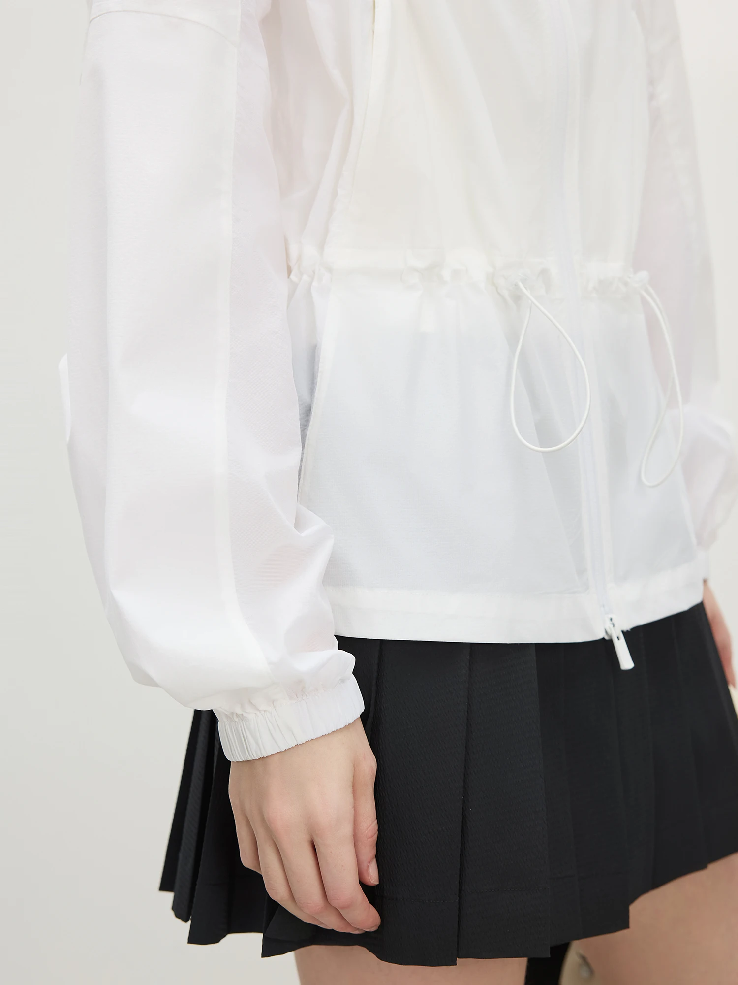 FSLE Leichtes Kapuzen-UV-Schutz-Top für Damen, 20225, Sommer, neues Design, entspannte lässige Oberbekleidung, Mantel, Jacken, 25FS12387