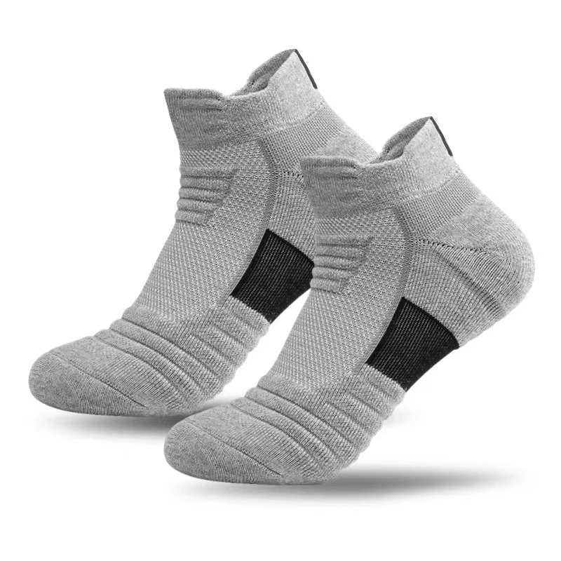 10 Pairs Men High-Quality Knitted Sports Socks Sweat Absorbing Breathable Shock-Absorbing All Season Running Basketball Socks view 3