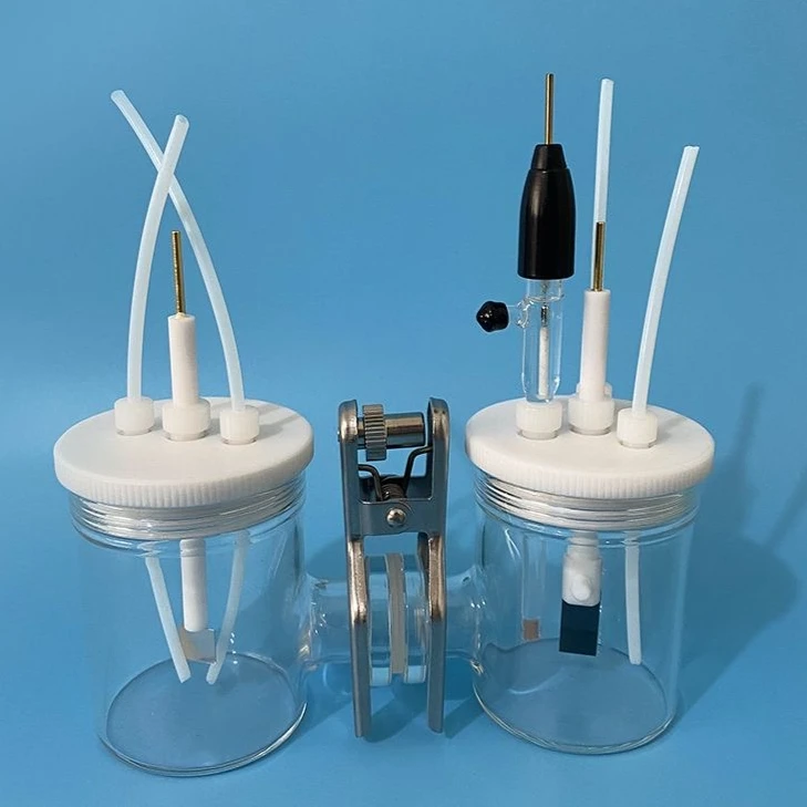 CH2010-S H-type Interchangeable Membrane Electrolytic Cell Sealed Electrolytic Cell for Cup Microbial Two Chamber Reactor