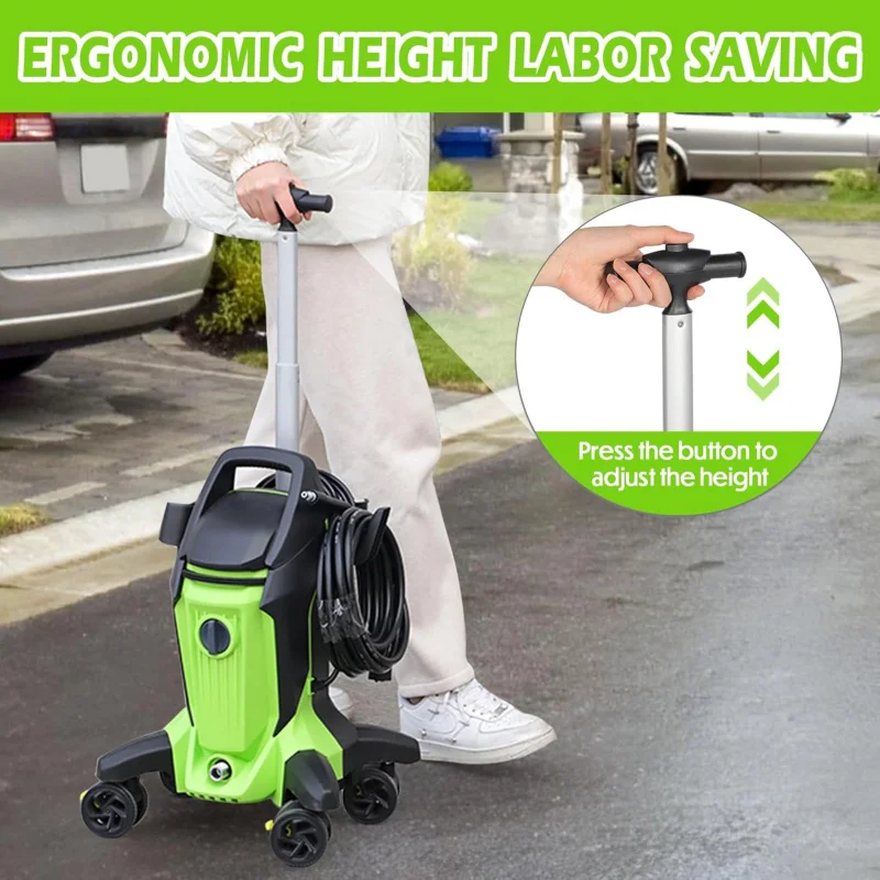 Electric Pressure Washer 4000 PSI 2.8 GPM Power Washer Telescopic Handle and Anti Tipping Technology Pressure Washer with Foam