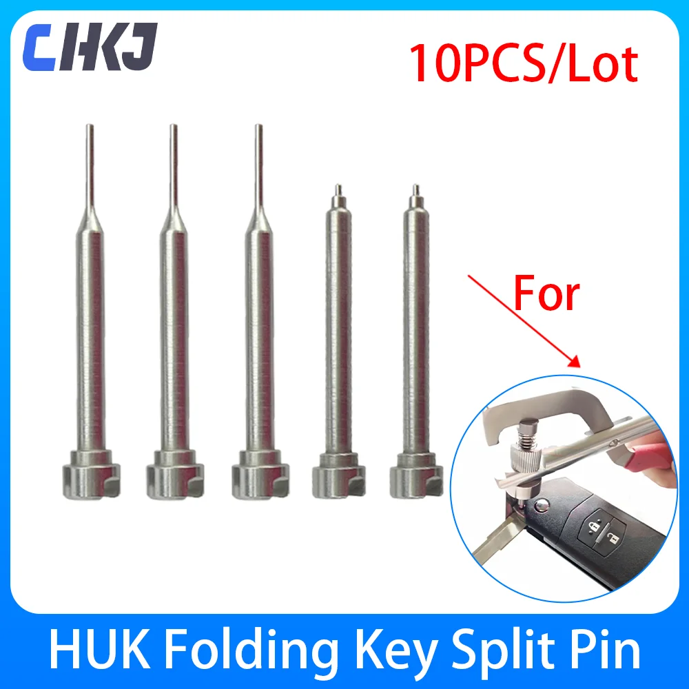 CHKJ 10PCS/Lot Replacement Pin 1.0/1.25mm For HUK Folding Key Split Pin Folding Key Remote Control Pin Pliers Locksmith Tool