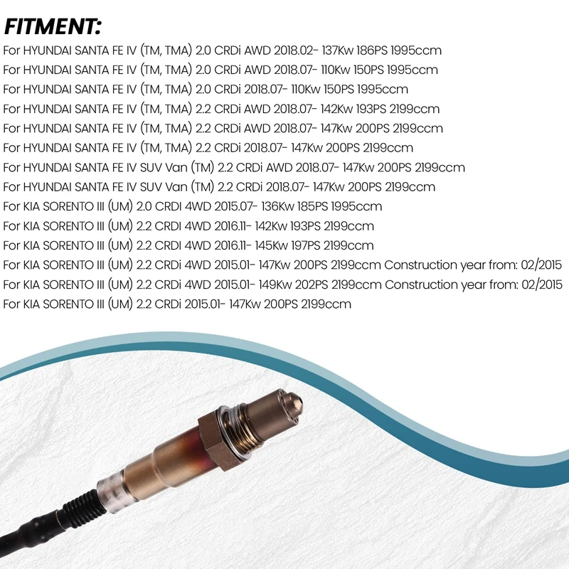 Exhaust Particle Sensor Probe 39265-2F300 39265-2F500 For KIA Sorento Mk3 Hyundai Santa Fe Mk4 2.0 2.2