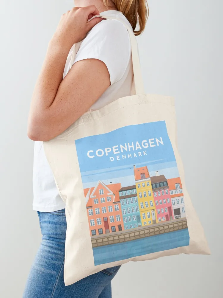 Copenhagen Canal Houses, Denmark Tote Bag sac pour femme hand bag tote bag men's Canvas Tote