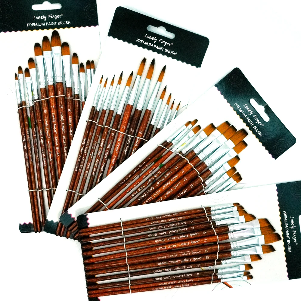 Face Art Paint Brushes Set, Nylon Professional Paint Brushes for Watercolor, Oil Painting, Acrylic, Face Body Nail Art, C