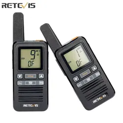 Walkie Talkie 2 Pcs Included Retevis RB667 4 Pcs Walkie-talkie Portable Type-C Recharge Two Way Radio 1.44 Inch LCD Display