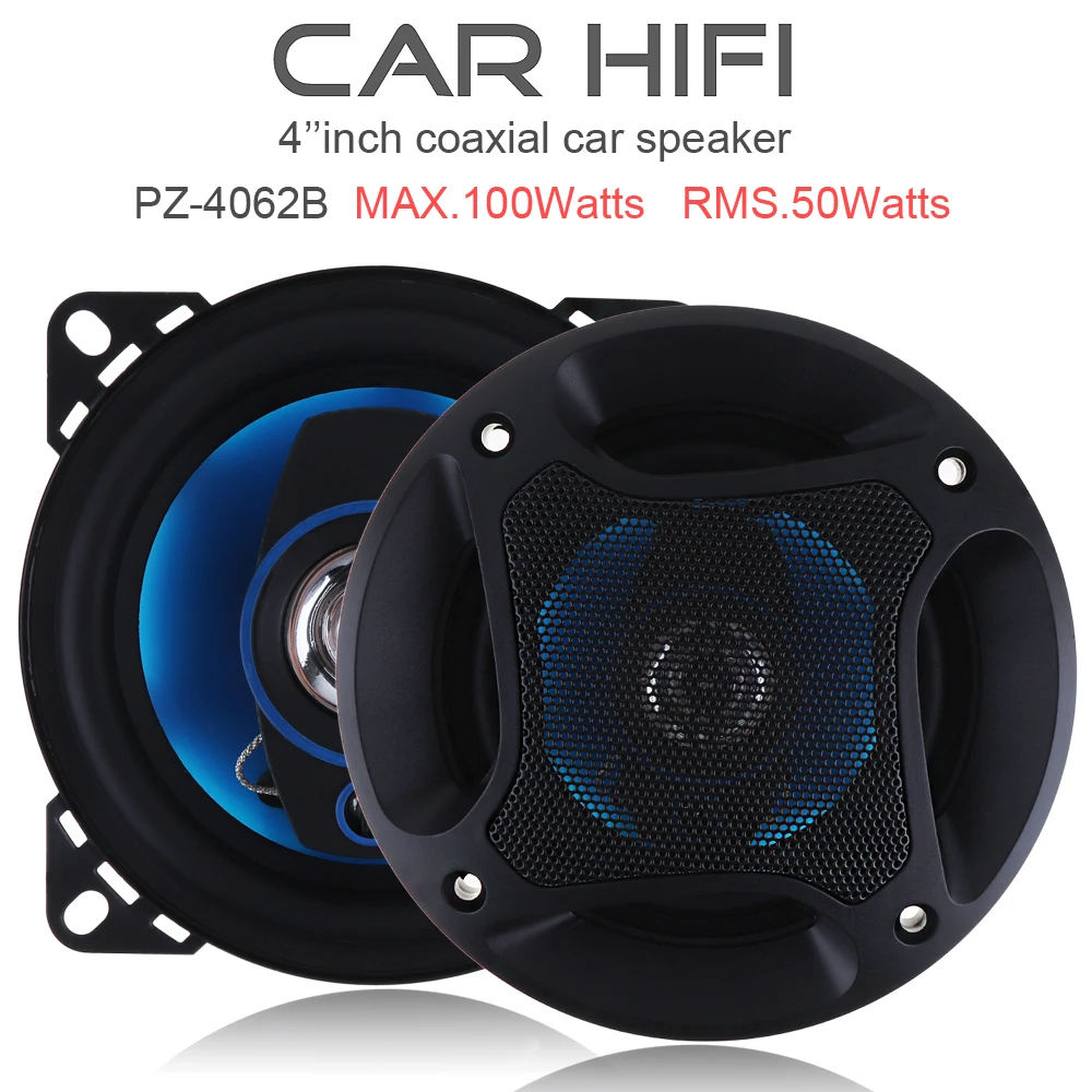 2ks 4 palec 100W 3 způsob auto reproduktor okres horn audio hudba subwoofer auto audio hudba stereo plný dosah frekvence automobilové reproduktor