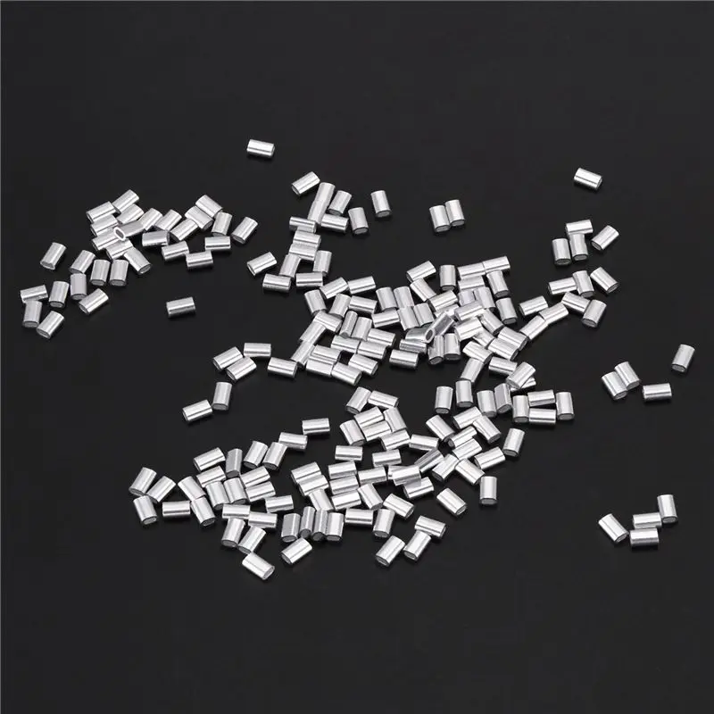 A03Z-M1.5 Wire Rope Aluminum Ferrule Cable Ties Crimp Wire Rope Chuck Aluminum Jacket 2000 Pieces