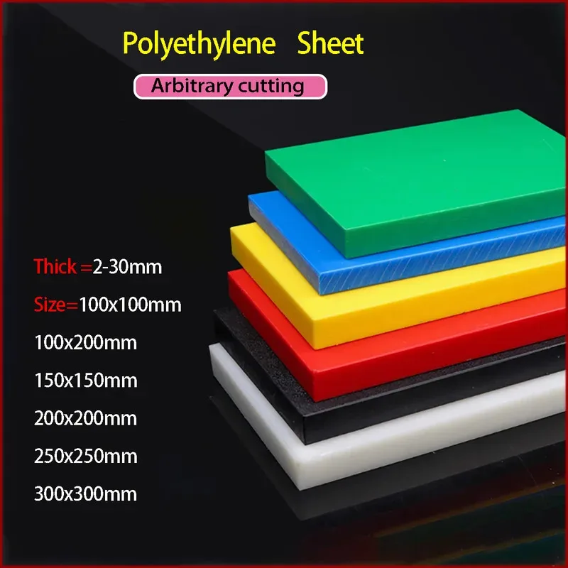 Colored Polyethylene Sheet 2-10mm Thick PE Plastic Board for CNC Engraving 1Pcs