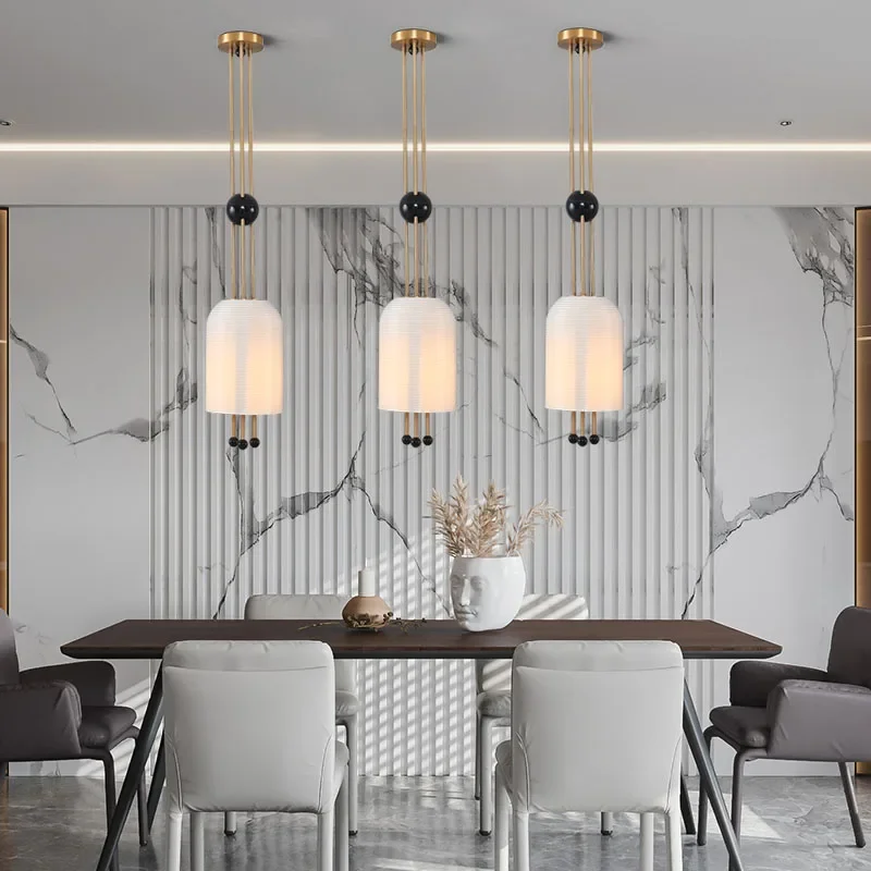 

Modern Lantern Pendant Lamp Glass Industrial Vintage Decoration Light for Creative Living Room Hotel Designer Pendant Lamp