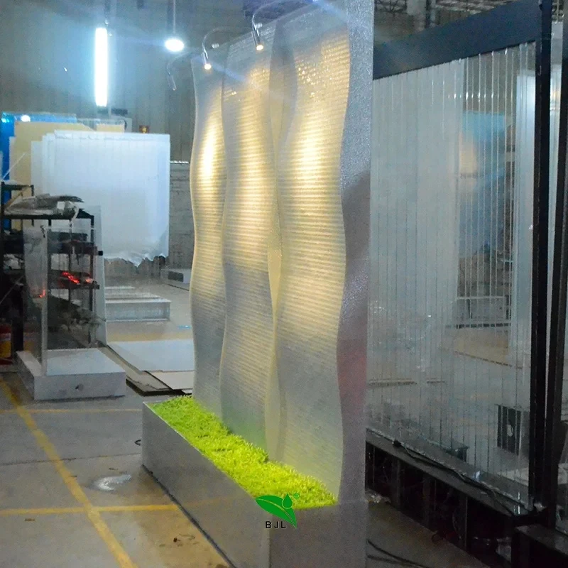 custom.Indoor or Outdoor Customized Silver Acrylic Indoor Feature Waterfall Wall