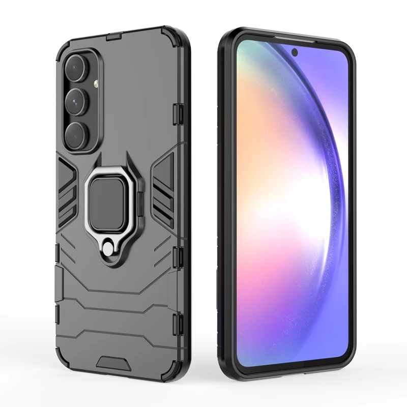 For Samsung Galaxy A55 5G Case Shockproof Armor Phone Case For Samsung A55 A 55 GalaxyA55 SM-A556B Magnet Holder Ring Cover