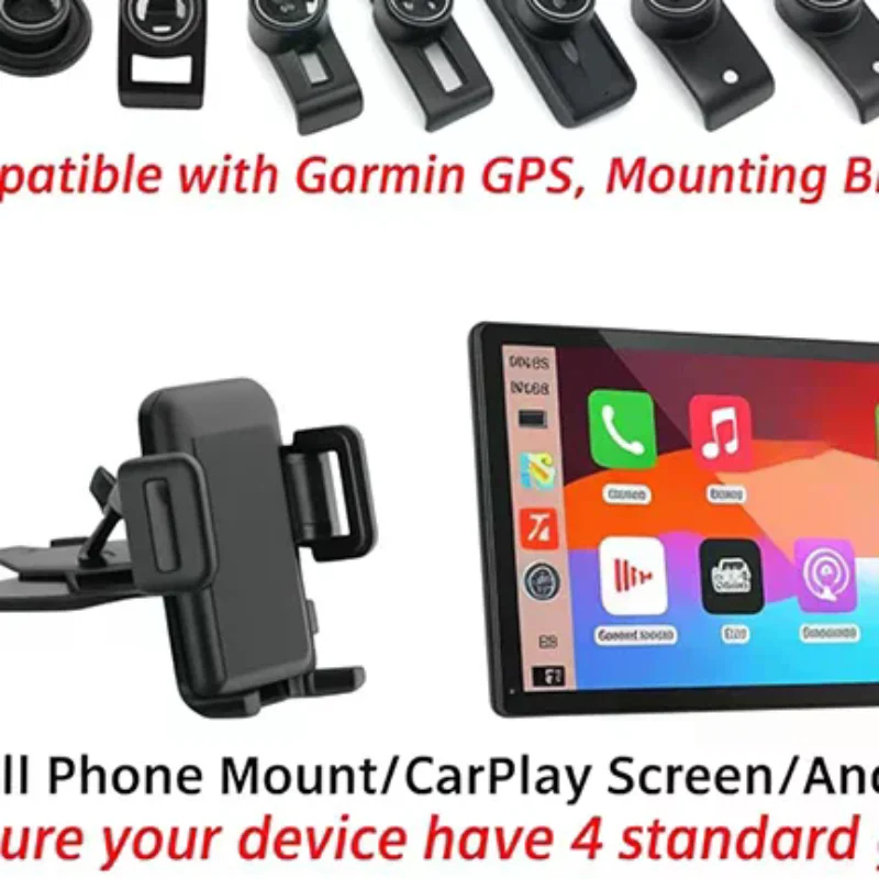 CD Slot Mount For Carplay Screen 17mm Ball For Cell Phone In-Car 4
