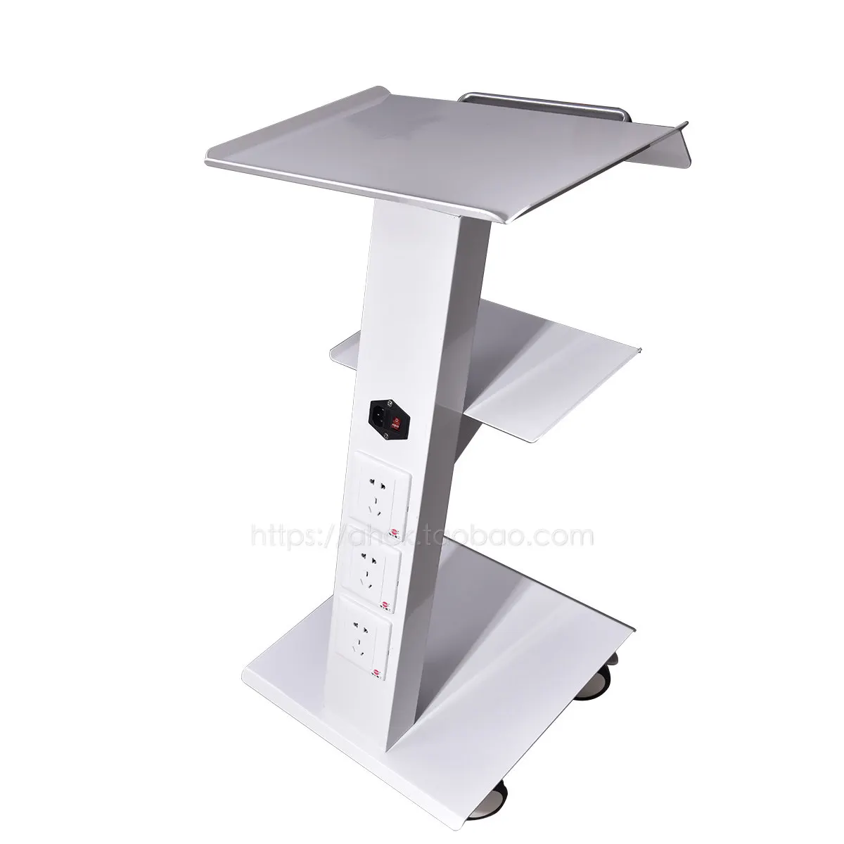 Dentals Mobile Trolley Dentals Clinic Beauty Salons Shelf with Socket Mobile Equipment Care Cart Work