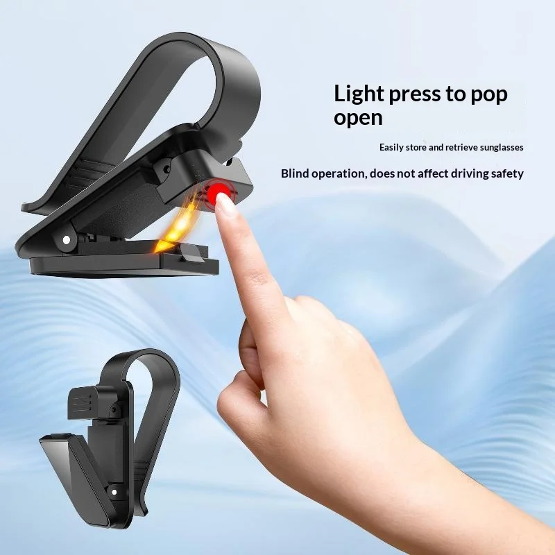 Car Visor Sunglasses With 180 Degree Rotation Non Slip Clip For Drivers To Store Eyeglasses And Tickets