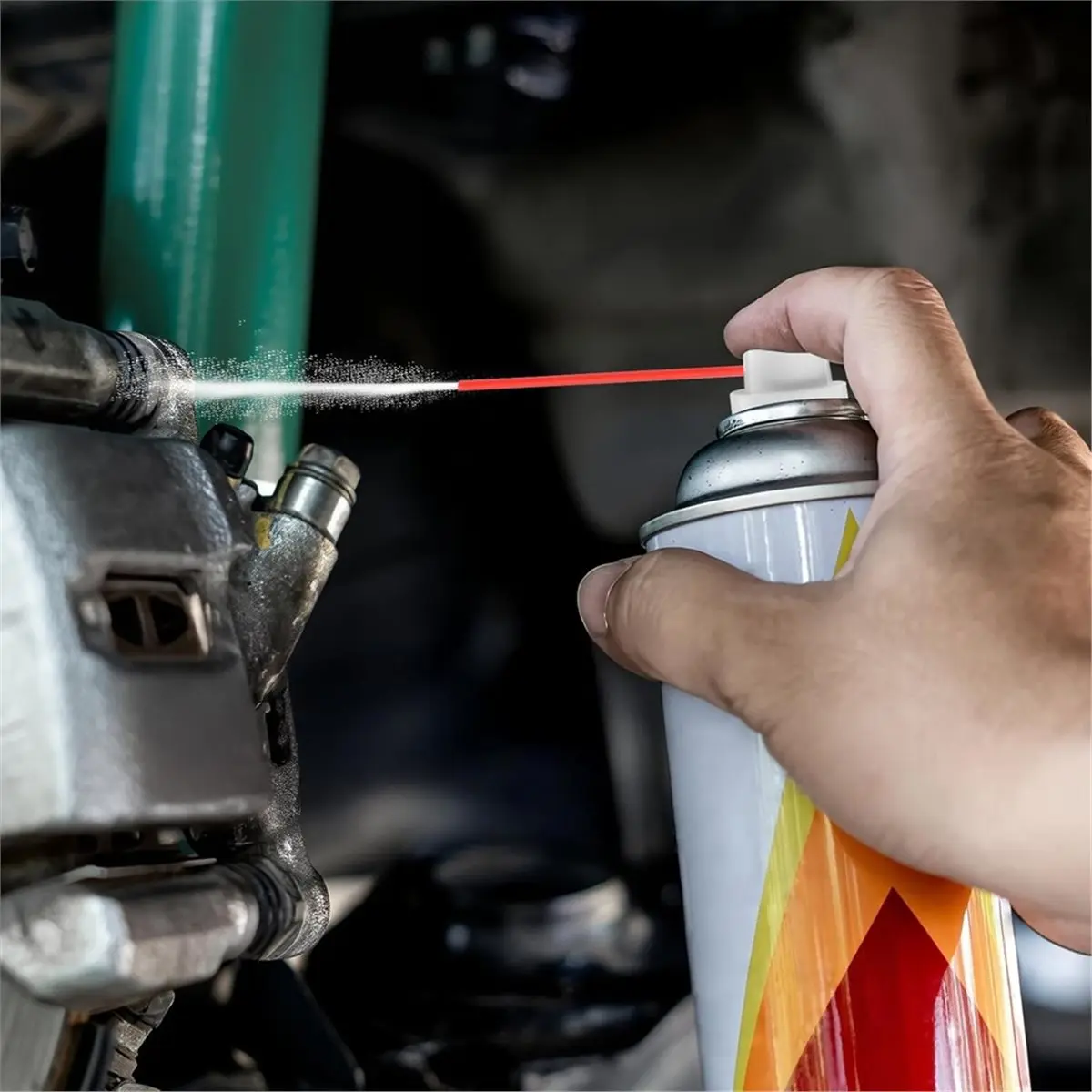 Set of 5 Pcs White Can Nozzle and 50 Pcs Red Can Straw, Can Aerosol Nozzle Repair Kit for Oil Cleaner Maintenance [2026 MOCC]