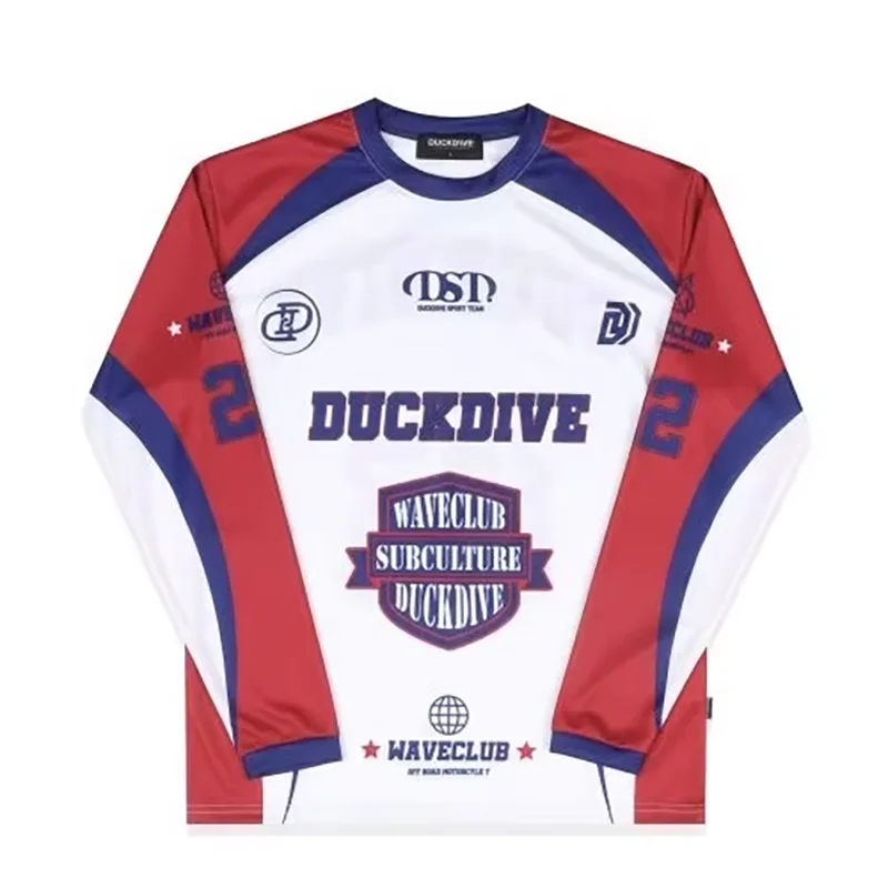 American Duckdive Jersey Road Mountain Bike Racing T-Shirt Bicycle Cycling Bike Motorcycle Jersey Hip-Hop Motocross MTB Shirt