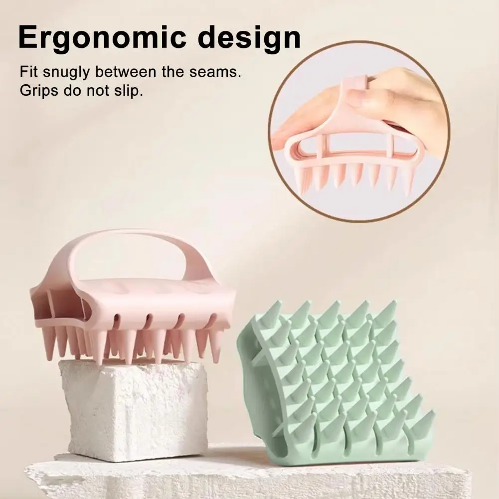 Shampoo Massage Brush Soft Silicone Bristles Relieve Headache Dandruff Hair Washing Brush Hair Massage Tool Postpartum Hair Loss